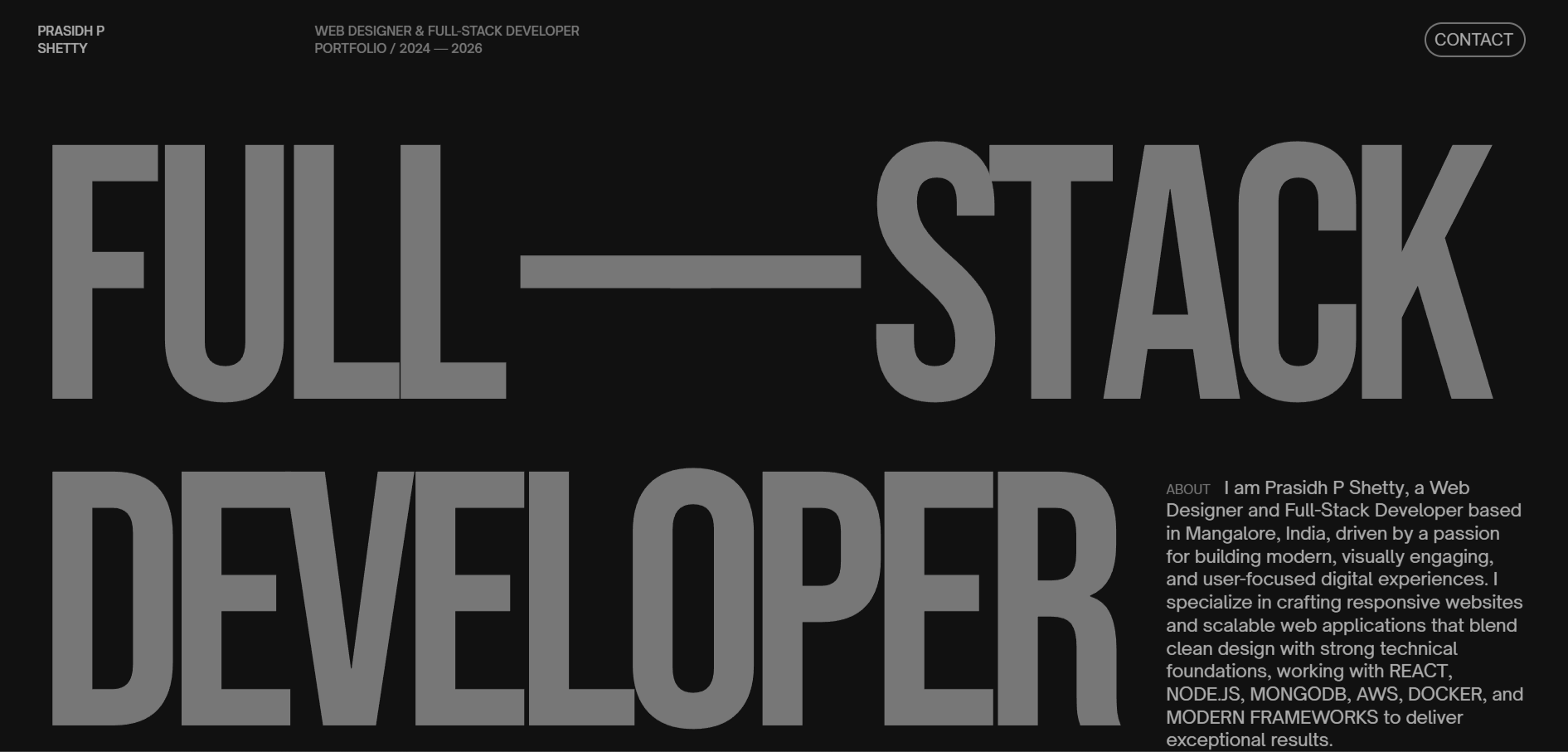 Portfolio Website v2 Screenshot